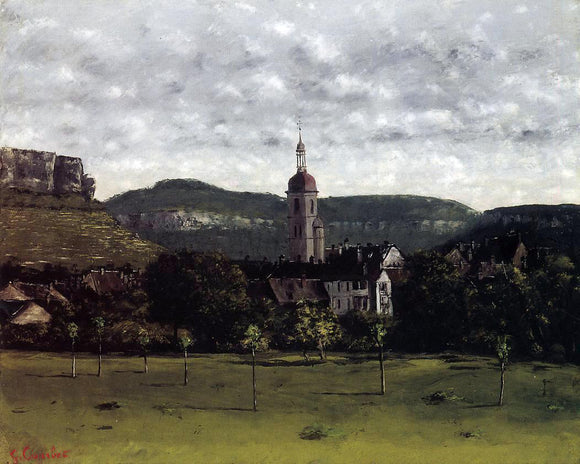  Gustave Courbet View of Ornans and Its Church Steeple - Art Print