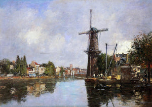  Eugene-Louis Boudin View of Rotterdam - Art Print