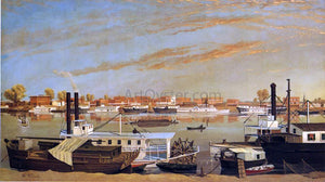  George Tirrell View of Sacramento, California, from across the Sacramento River - Art Print