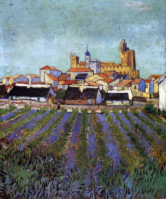  Vincent Van Gogh View of Saintes-Maries - Art Print