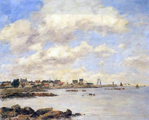  Eugene-Louis Boudin View of Saint-Vaast-La-Houghe - Art Print