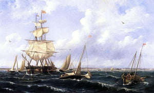  Albert Van Beest View of Shipping in new Bedford Harbor - Art Print