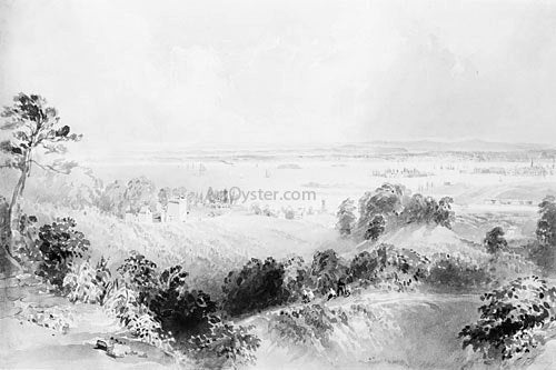  William Henry Bartlett View of the Bay and Harbor of New York, from Gowanus Heights, Brooklyn - Art Print
