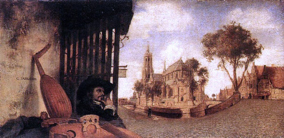  Carel Fabritius View of the City of Delft - Art Print