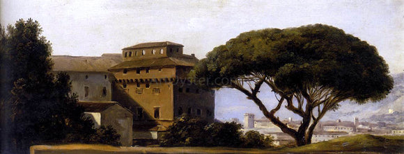  Pierre-Henri De Valenciennes View of the Convent of Ara Coeli with Pines - Art Print