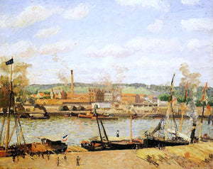  Camille Pissarro View of the Cotton Mill at Oissel, near Rouen - Art Print