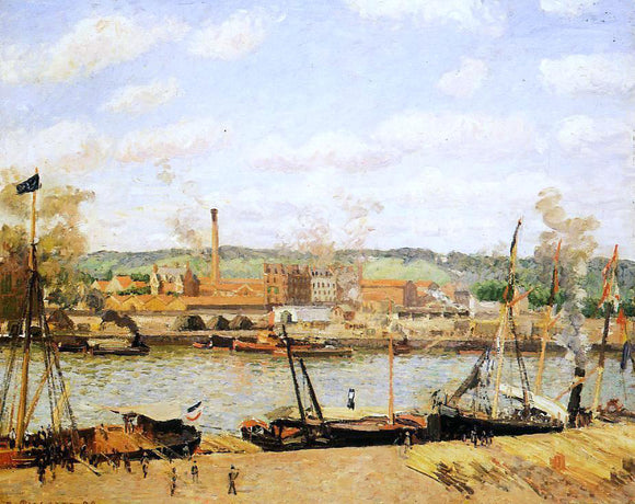  Camille Pissarro View of the Cotton Mill at Oissel, near Rouen - Art Print