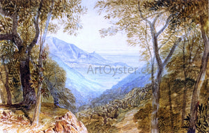  Edward Lear View of the Ducal Palace, Massa, Northern Italy - Art Print