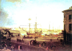  Fedor Yakovlevich Alekseev View of the English Embankmant from Visilievsky Island in St. Petersburg - Art Print