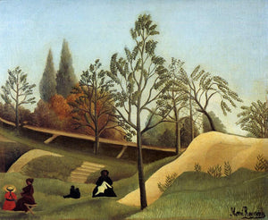  Henri Rousseau A View of the Fortifications - Art Print