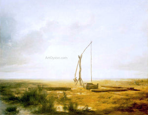  The Elder Karoly Marko View of the Great Hungarian Plain with Draw Well - Art Print