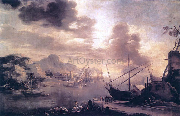  Salvator Rosa View of the Gulf of Salerno - Art Print