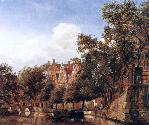  Jan Van der Heyden View of the Herengracht, Amsterdam - Art Print