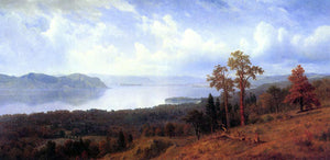  Albert Bierstadt View of the Hudson Looking Across the Tappan Zee Towards Hook Mountain - Art Print
