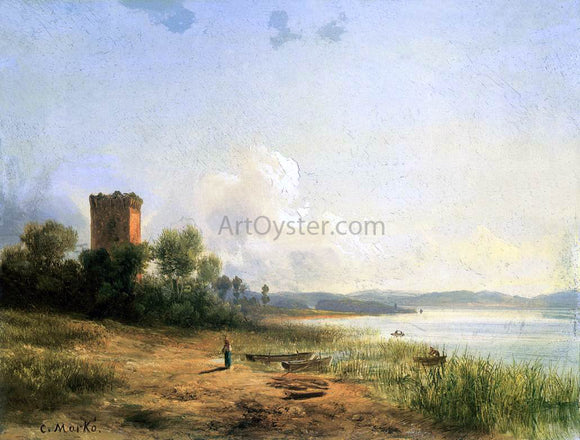  The Younger Karoly Marko View of the Lake Trasimeno - Art Print