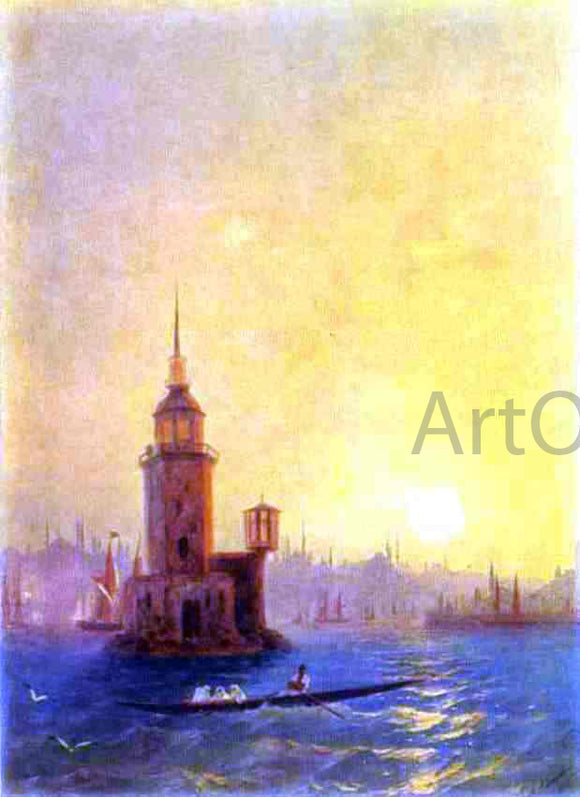  Ivan Constantinovich Aivazovsky View of the Leander Tower in Constantinople - Art Print