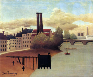  Henri Rousseau View of the Outskirts of Paris - Art Print