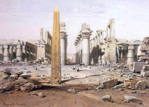  Eduard Hildebrandt View of the Ruins of the Temple of Karnak - Art Print