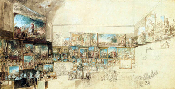  Gabriel De Saint-Aubin View of the Salon of 1765 - Art Print