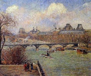  Camille Pissarro View of the Seine from the Raised Terrace of the Pont-Neuf - Art Print