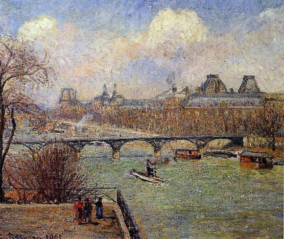  Camille Pissarro View of the Seine from the Raised Terrace of the Pont-Neuf - Art Print