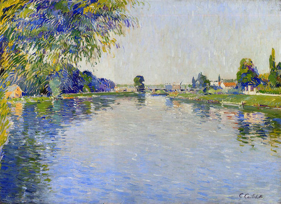  Gustave Caillebotte View of the Seine in the Direction of the Pont de Bezons - Art Print