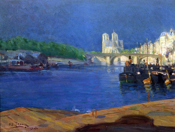  Henry Ossawa Tanner View of the Seine Looking toward Notre Dame - Art Print