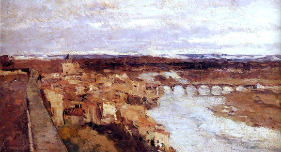  Albert Lebourg View of the Town of Pont-du-Chateau - Art Print