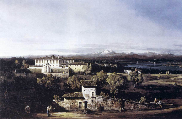  Bernardo Bellotto View of the Villa Cagnola at Gazzada near Varese - Art Print