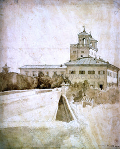  Jean-Auguste-Dominique Ingres View of the Villa Medici - Art Print