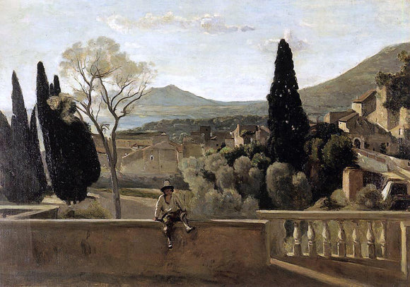  Berthe Morisot View of Tivoli (after Corot) - Art Print