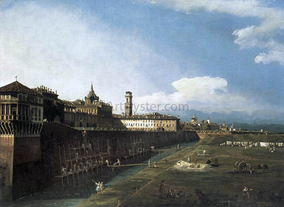  Bernardo Bellotto View of Turin near the Royal Palace - Art Print