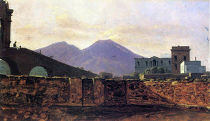  Gustaf Soderberg View of Vesuvius from the Bridge of St. Januarius, Naples - Art Print