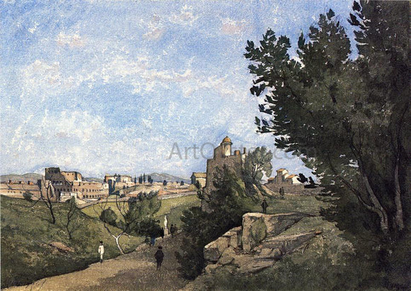  Henri Harpignies View of Villa d'Este - Art Print