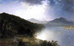  John Frederick Kensett View on the Hudson - Art Print