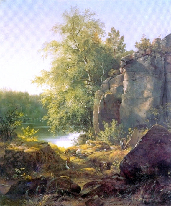  Ivan Ivanovich Shishkin View on the island Valaam (etude) - Art Print