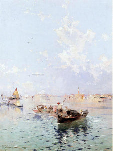  Franz Richard Unterberger View to Saint Mark's Square, Venice - Art Print