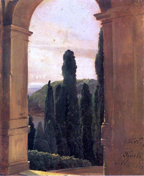  Friedrich Nerly Villa d'Este - Art Print