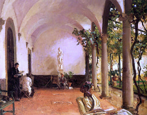  John Singer Sargent At Villa Torre Galli: The Loggia - Art Print