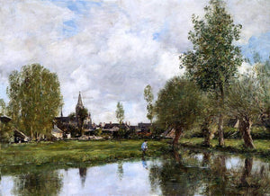  Eugene-Louis Boudin Village Around Dunkirk - Art Print