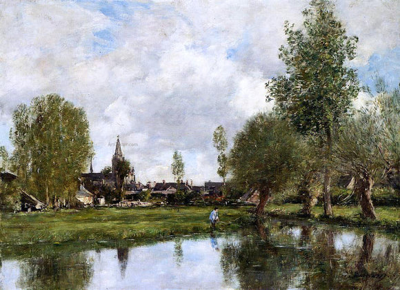  Eugene-Louis Boudin Village Around Dunkirk - Art Print