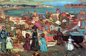  Maurice Prendergast Village by the Sea - Art Print