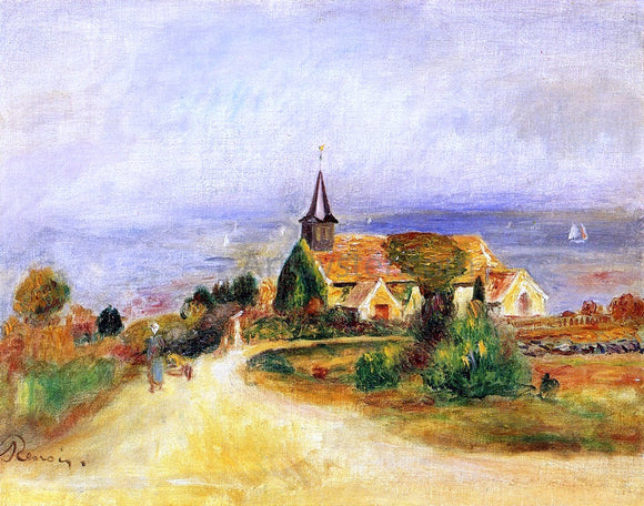  Pierre Auguste Renoir Village by the Sea - Art Print