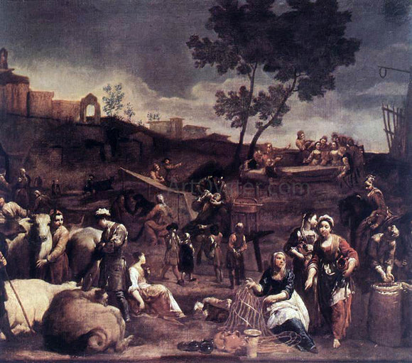  Giuseppe Maria Crespi Village Fair - Art Print