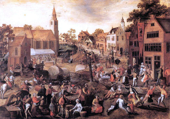  Gillis Mostaert Village Feast - Art Print