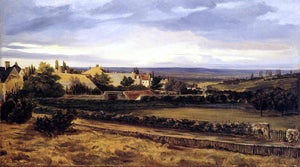  Theodore Rousseau Village in a Valley - Art Print