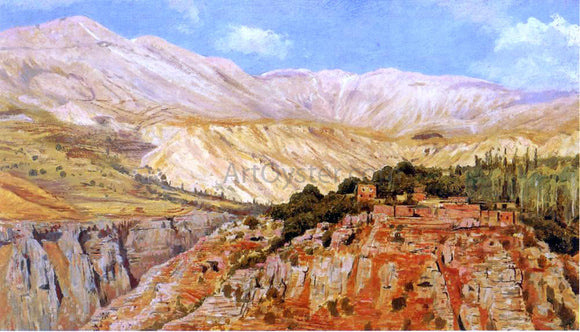  Edwin Lord Weeks Village in Atlas Mountains, Morocco - Art Print