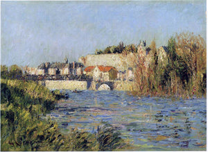  Gustave Loiseau A Village in Sun on the River - Art Print