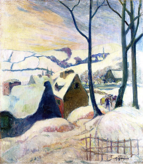  Paul Gauguin Village in the Snow - Art Print