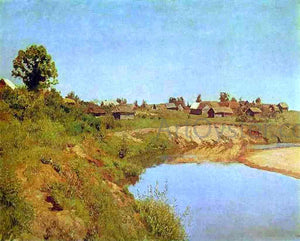  Isaac Ilich Levitan Village on the Bank of a River - Art Print